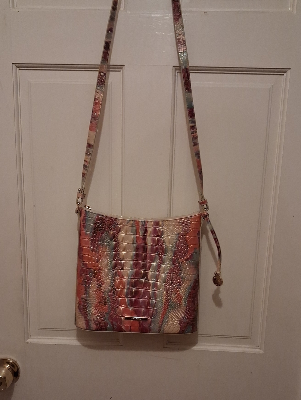 Brahmin Katie Destiny Melbourne Multicolor Croc-Embossed Crossbody Bag - Women